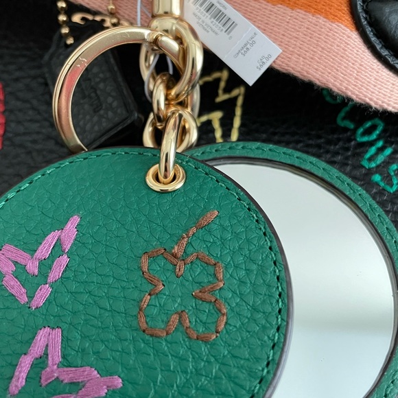 NWT Coach Bag Charm with Mirror/Diary Embroidery - Picture 4 of 9